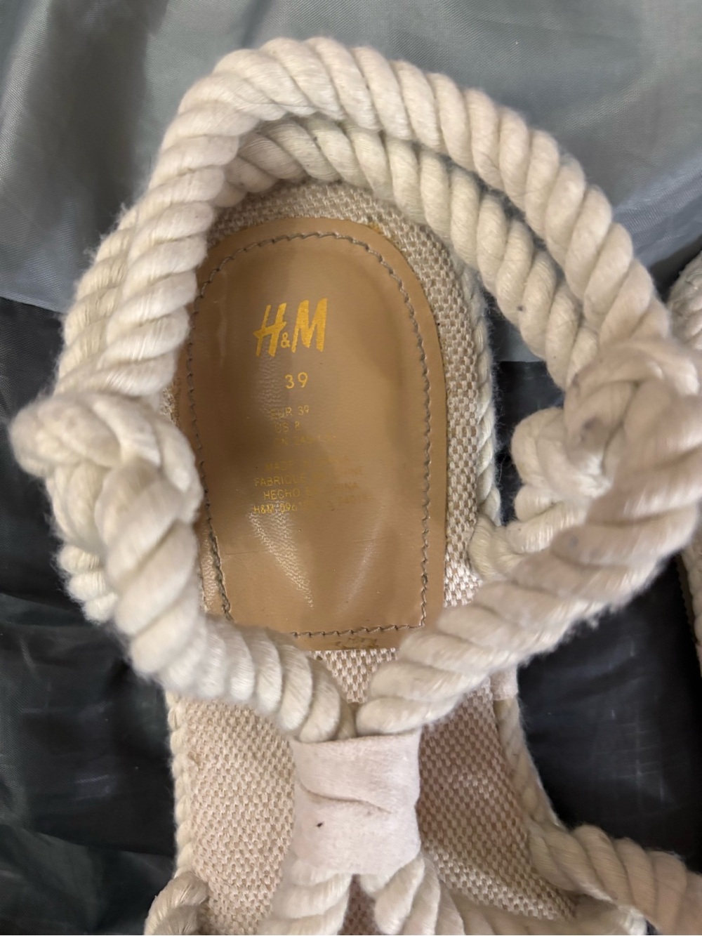 Gladiator Rope Sandals. Size 10 - Picture 5 of 5